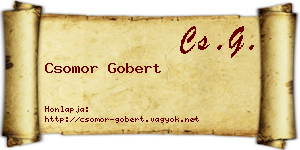 Csomor Gobert névjegykártya